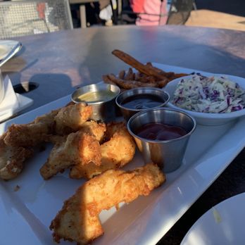 Canyon Grille - Chicken tenders, sweet potato fries & southwest coleslaw - New American Near Me - Lakeway, Texas