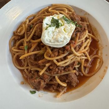 Salt & Olive - Bucatini. A delicious blend of Italian Sausage ragu and cheese. Out of this world. $21.00 - Italian Near Me - Salt Lake City, Utah Salt & Olive - Bucatini. A delicious blend of Italian Sausage ragu and cheese. Out of this world. $21.00 - Italian Near Me - Salt Lake City, Utah