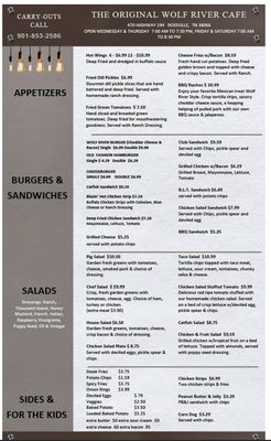 Menu photo 3 Wolf River Cafe Rossville, TN