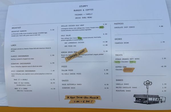 Menu photo 3 Stumpy Burger & Coffee Los Angeles, CA Menu photo 3 Stumpy Burger & Coffee Los Angeles, CA