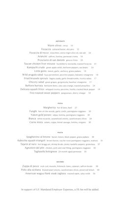 Menu photo 1 La Connessa San Francisco, CA