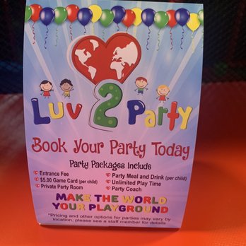 Luv 2 Play Chino - Private party info - Indoor Playcenter Near Me - Chino, California