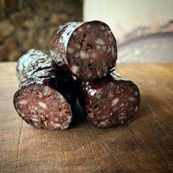 Heritage Smokehouse - Morcilla, also known as blood sausage or blood pudding.