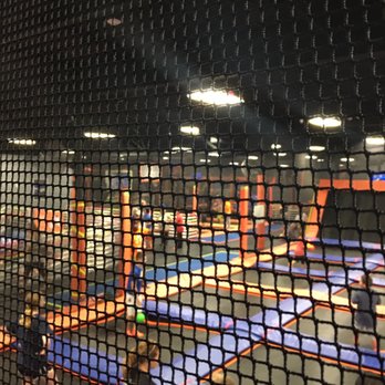 Sky Zone Trampoline Park - View from obstacle course above. - Trampoline Parks Near Me - Daytona Beach, Florida Sky Zone Trampoline Park - View from obstacle course above. - Trampoline Parks Near Me - Daytona Beach, Florida