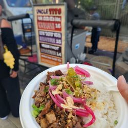 Pork sisig rice bowl