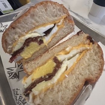 El Bagel - The Standard - bacon egg and cheese on Bricohe instead of bagel - Bagels Near Me - Las Vegas, Nevada