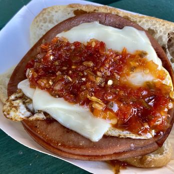 Zimmerman's - Bologna, egg, cheese, and hot pepper relish on salty bread - Breakfast & Brunch Near Me - Rochester, New York