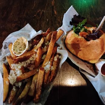 Amsterdam Bar & Hall - Cajun Shrimp sandwich and fries. I started devouring it before I remembered I wanted a photo! - Bars Near Me - Saint Paul, Minnesota Amsterdam Bar & Hall - Cajun Shrimp sandwich and fries. I started devouring it before I remembered I wanted a photo! - Bars Near Me - Saint Paul, Minnesota