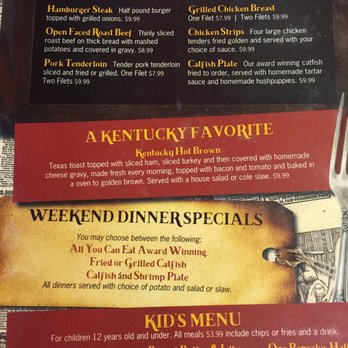 Fava's Restaurant - Dinner side do the menu! Going to try the open faced roast beef. - Coffee & Tea Near Me - Georgetown, Kentucky