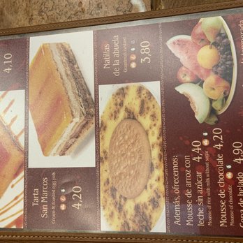 Arte Serrano - Menu - Spanish Near Me - Cádiz, California
