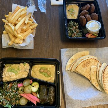 Pita Shack - Veggie Shawarma Plate Falafel Plate Side of medium fries - Mediterranean Near Me - Pflugerville, Texas Pita Shack - Veggie Shawarma Plate Falafel Plate Side of medium fries - Mediterranean Near Me - Pflugerville, Texas