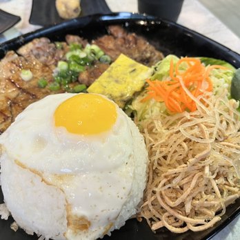 The Viet Noodle Guy - Special rice plate with egg, pork and chicken chops, shredded pork, egg cake, salad - Vietnamese Near Me - Burnaby, British Columbia The Viet Noodle Guy - Special rice plate with egg, pork and chicken chops, shredded pork, egg cake, salad - Vietnamese Near Me - Burnaby, British Columbia
