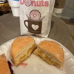 This is the lemon filled donut from snowflake donuts