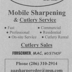 AAA Sharper Edge - Their business card.