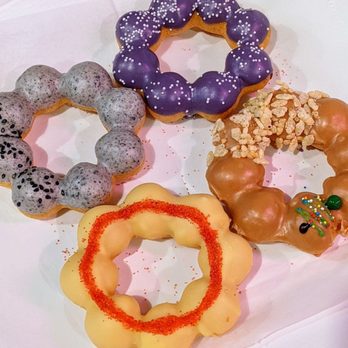 Mochi Mochi Donut - Ube, Black Sesame, Milk Tea, and Passion Fruit Mochi Donuts | Instagram: @telephonesmoothie - Donuts Near Me - New York, New York