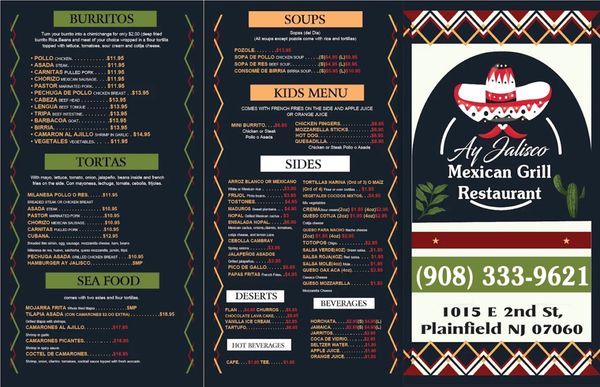 Menu photo 4 Ay Jalisco Plainfield, NJ