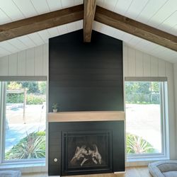 Hearth & Home Service Pros  - Metal shiplap wall & FP installation