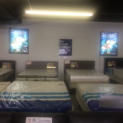 Mattress showroom partial view