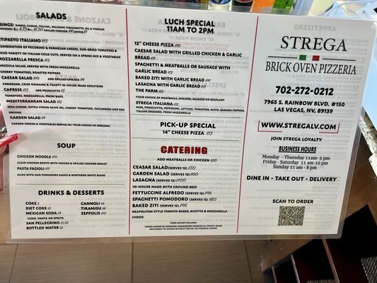Menu photo 2 Strega Las Vegas, NV Menu photo 2 Strega Las Vegas, NV