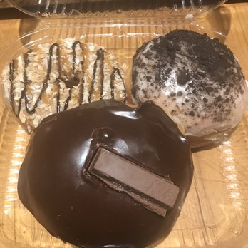Asian Kitchen - OMG Samoa's donut, Oreo with Bavarian cream filling and KitKat donut. Bliss! - Cambodian Near Me - Santee, California