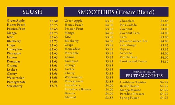 Menu photo 6 Fusion 36 Degree Cypress, TX