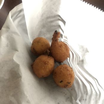 Warehouse No. 1 Restaurant - Basket of hush puppies after eating 2. - Seafood Near Me - Monroe, Louisiana