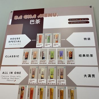 Ba Cha - Menu (1 of 3) - Bubble Tea Near Me - Markham, Ontario