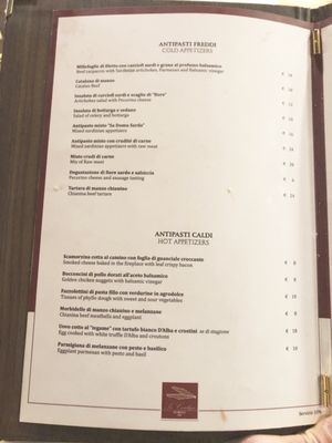 Menu photo 2 Sa Cardiga Rome, RM Menu photo 2 Sa Cardiga Rome, RM