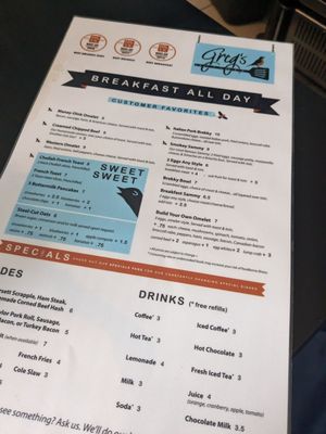 Menu photo 2 Greg's Kitchen Philadelphia, PA
