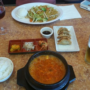 Rice & Noodles - Kimchi and pork hot pot, udon noodles, and dumplings. - Korean Near Me - Pasco, Washington Rice & Noodles - Kimchi and pork hot pot, udon noodles, and dumplings. - Korean Near Me - Pasco, Washington