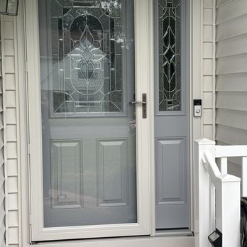 Mr. Rogers Windows - This is our front entrance door and frame after installing new one. - Windows Installation Near Me - Chesapeake, Virginia