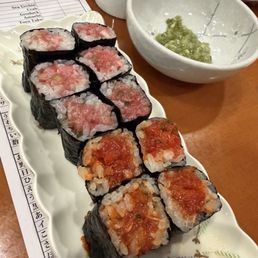 Spicy tuna cut roll & negitoro cut roll Spicy tuna cut roll & negitoro cut roll