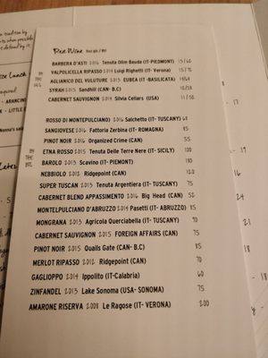Menu photo 8 Amano Toronto, ON