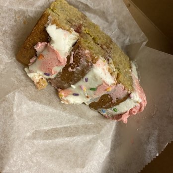 Awesome Bites Co - Small piece of Strawberry Funfetti Cake. $10 and absolutely not worth it. Did not have a list of ingredients or pricing. - Ice Cream & Frozen Yogurt Near Me - Houston, Texas Awesome Bites Co - Small piece of Strawberry Funfetti Cake. $10 and absolutely not worth it. Did not have a list of ingredients or pricing. - Ice Cream & Frozen Yogurt Near Me - Houston, Texas
