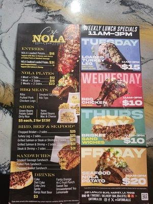 Menu photo 1 Cafe Nola Harvey, LA