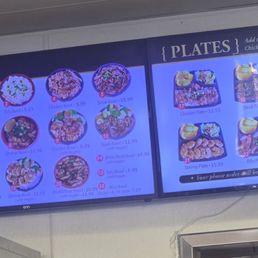 Menu with delicious options Menu with delicious options