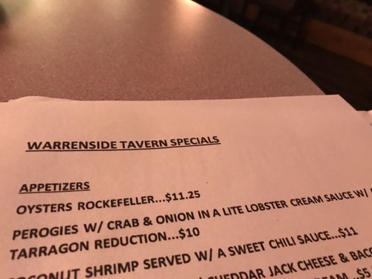 Menu photo 1 Warrenside Tavern Stewartsville, NJ