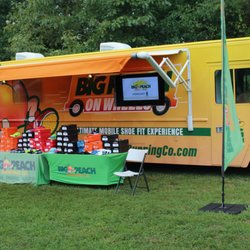 Big Peach Running Gift Greeting Cards Email, Text or Print - Main Image