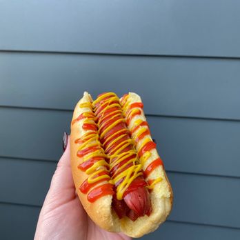 Catalyst Hot Dogs - Classic hot dog with mustard and ketchup - Food Trucks Near Me - Rockville, Maryland Catalyst Hot Dogs - Classic hot dog with mustard and ketchup - Food Trucks Near Me - Rockville, Maryland