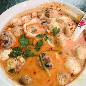 Spring House Thai Kitchen & Pho - Tom Ka Soup. Good slightly on the sweeter side - Thai Near Me - Seattle, Washington