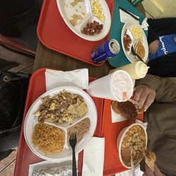 Panchitas Restaurant - Machaca plate, kids pancakes, Red menudo