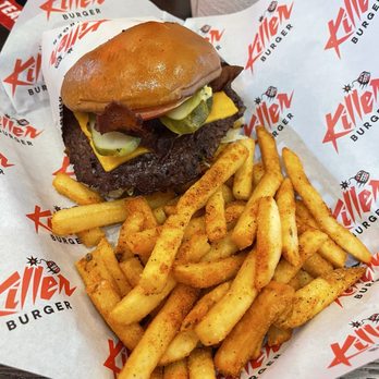 Killer Burger Potranco - Classic burger with seasoned fries - Burgers Near Me - San Antonio, Texas Killer Burger Potranco - Classic burger with seasoned fries - Burgers Near Me - San Antonio, Texas