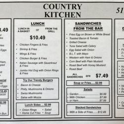 Kathys Country Kitchen - Menu when I was there in May 2022