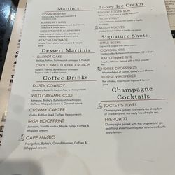 Bits & Brews - Drunk menu