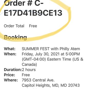 Play Ec - My email confirmation for registering for the event. - Kids Activities Near Me - Capitol Heights, Maryland