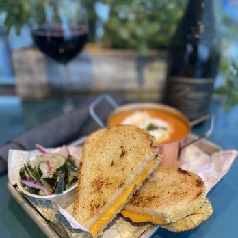 Tobin's Market - a grilled cheese sandwich with a side of soup - Breakfast & Brunch Near Me - Charleston, South Carolina Tobin's Market - a grilled cheese sandwich with a side of soup - Breakfast & Brunch Near Me - Charleston, South Carolina