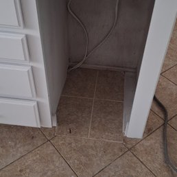 They failed to make trash bin. Hardware tracks was just left behind.