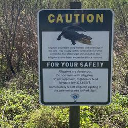 Terra Ceia Preserve State Park - Gator sign