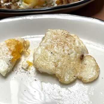 & Son Steakeasy - The replaced poached egg that was clearly pan fried & overdone. Maybe easy over would be better? - Speakeasies Near Me - New York, New York & Son Steakeasy - The replaced poached egg that was clearly pan fried & overdone. Maybe easy over would be better? - Speakeasies Near Me - New York, New York