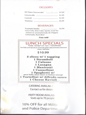 Menu photo 3 Italiano's Restaurant River Oaks, TX Menu photo 3 Italiano's Restaurant River Oaks, TX